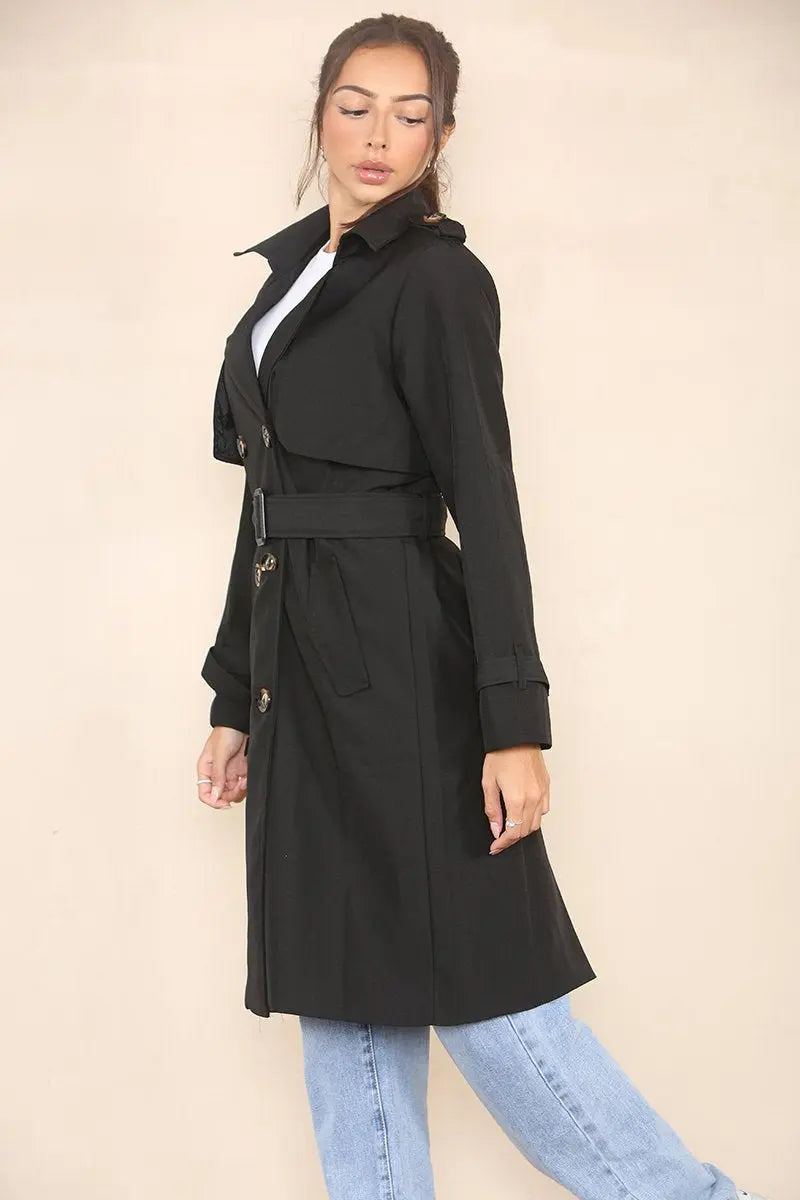 Fayvora™ LuxeTrench Sculpt Coat