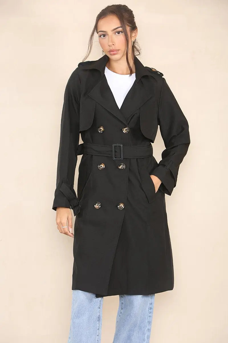 Fayvora™ LuxeTrench Sculpt Coat
