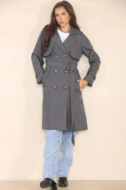 Fayvora™ LuxeTrench Sculpt Coat